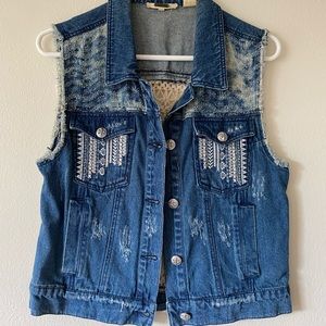 Miss me denim vest